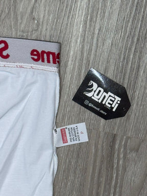CUECA BOXER SUP - BRANCO E VERMELHO