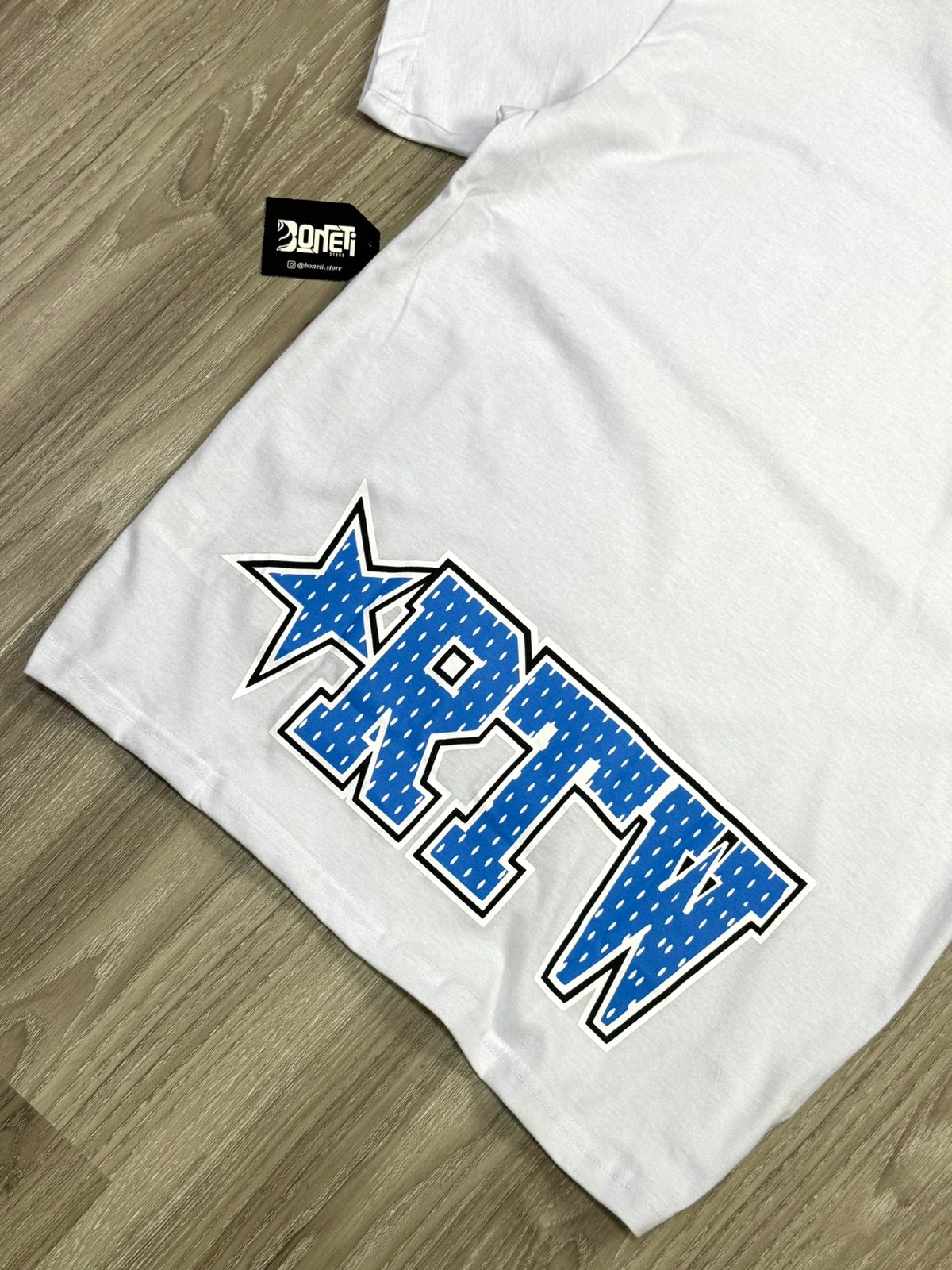 CAMISETA CORTEIZ STAR RTW BLUE - BRANCA