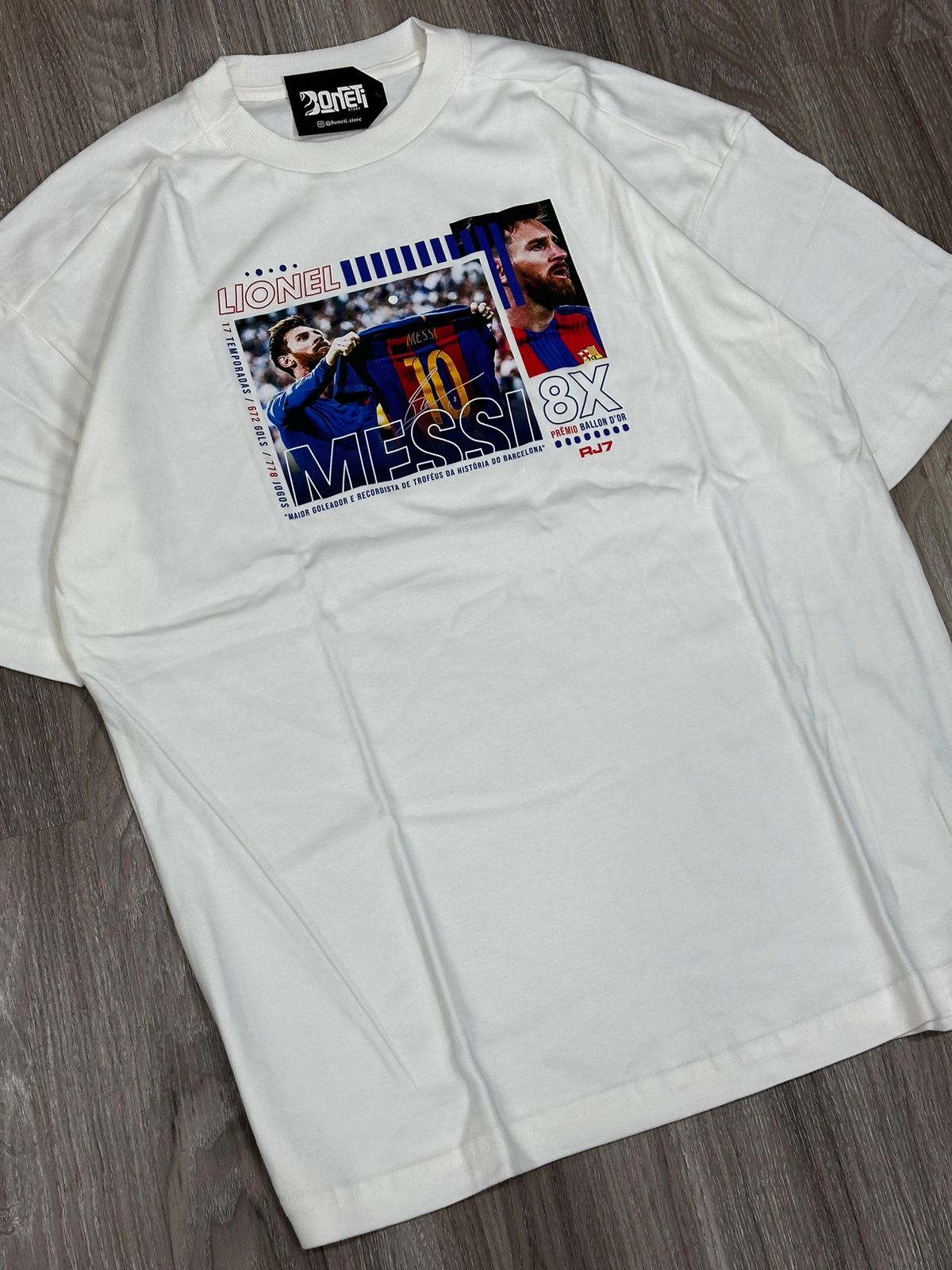 CAMISETA OVERSIZED RJ7 MESSI 8X - OFFWHITE