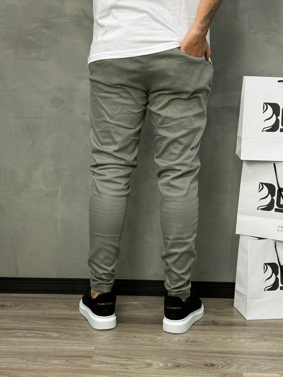 CALÇA SKINNY ALFAIATARIA CINZA JAY - 8173