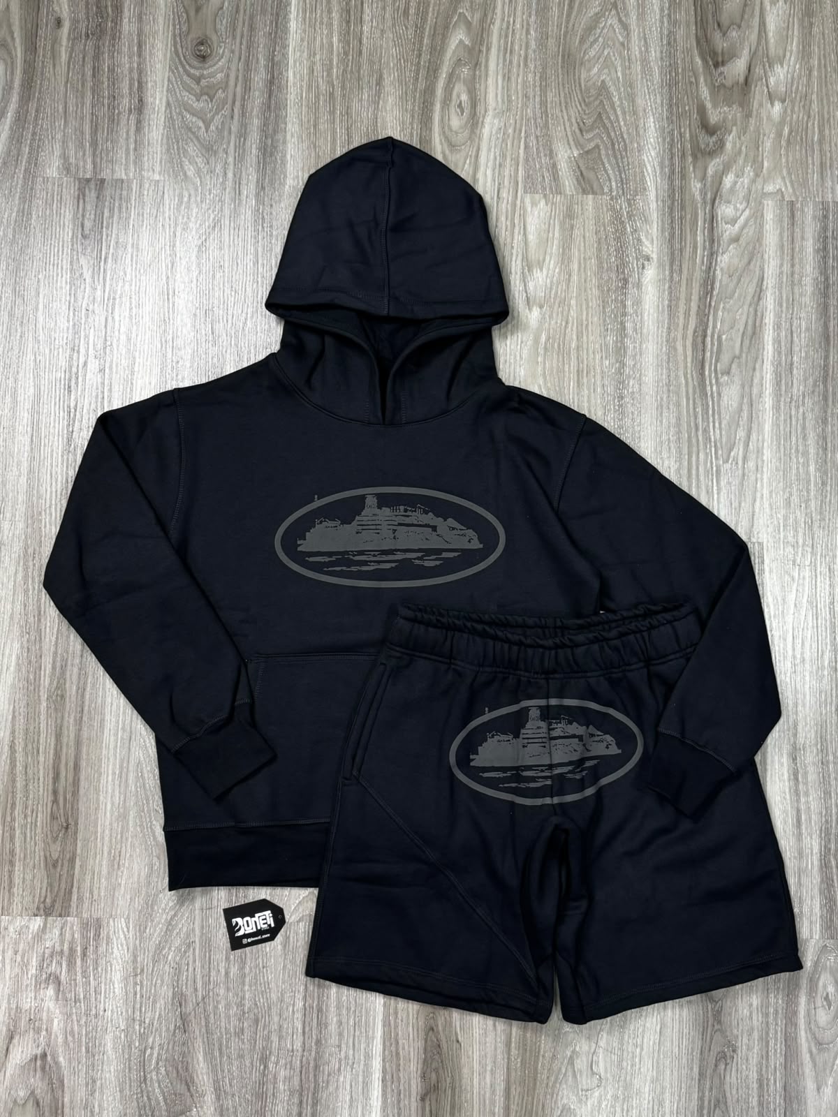 CONJUNTO CORTEIZ MOLETOM ISLAND - BLACK GREY