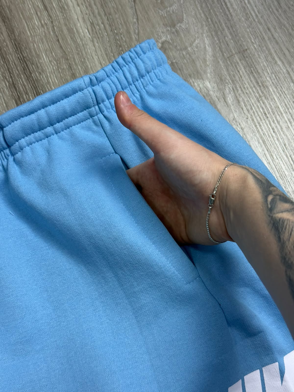 SHORTS MOLETOM NK ICON - AZUL