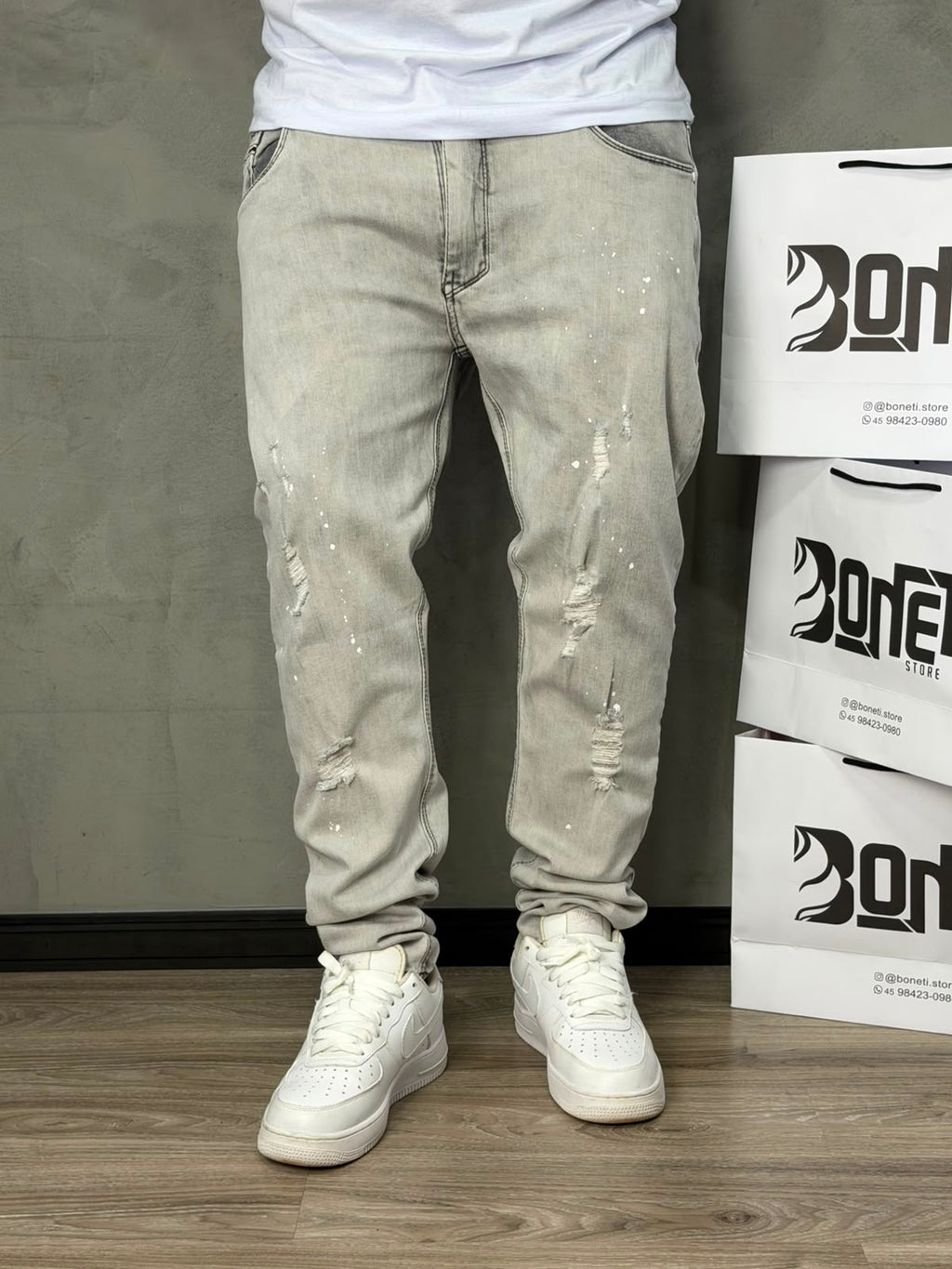 CALÇA JEANS SKINNY CINZA JAY JONES - 8434