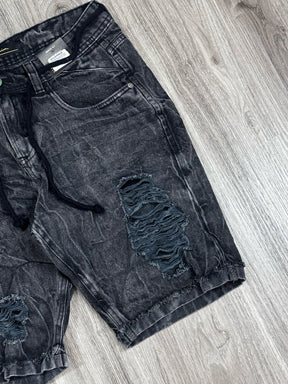 SHORTS JEANS PRETO ESTONADO CITY DENIM - 619