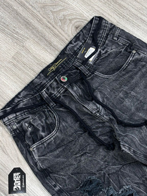 SHORTS JEANS PRETO ESTONADO CITY DENIM - 619