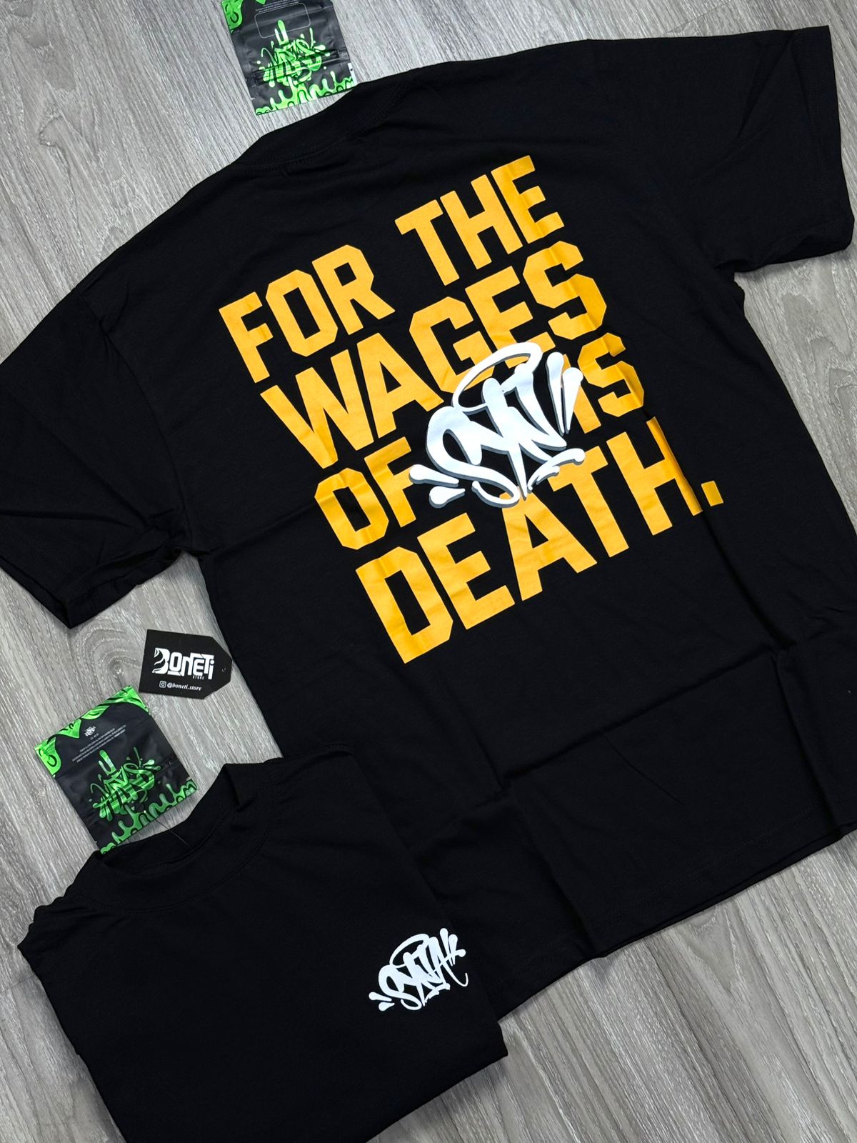 CAMISETA SYNA WORLD WAGES - PRETA