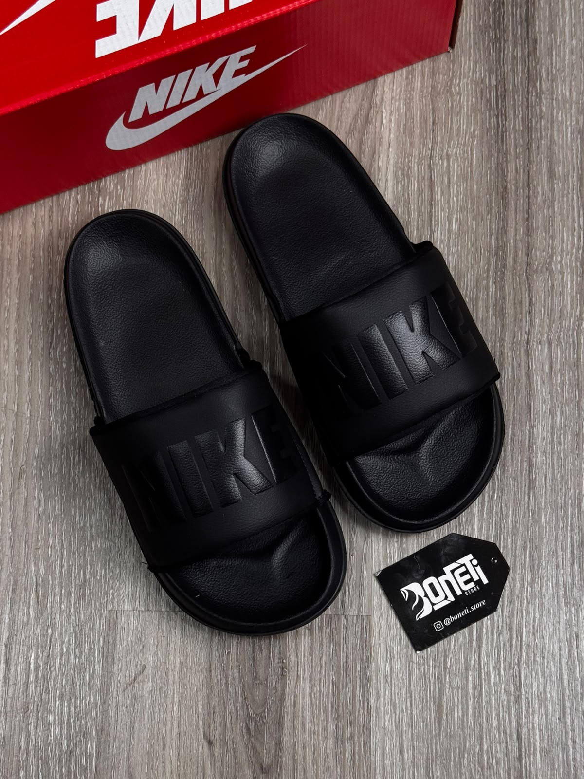 CHINELO SLIDE NK LETTER - ALL BLACK