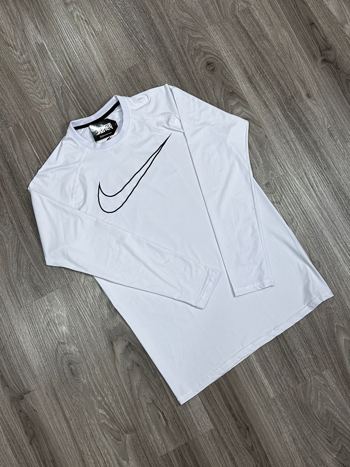 CAMISETA NK LONGA DRI-FIT PRO - BRANCO