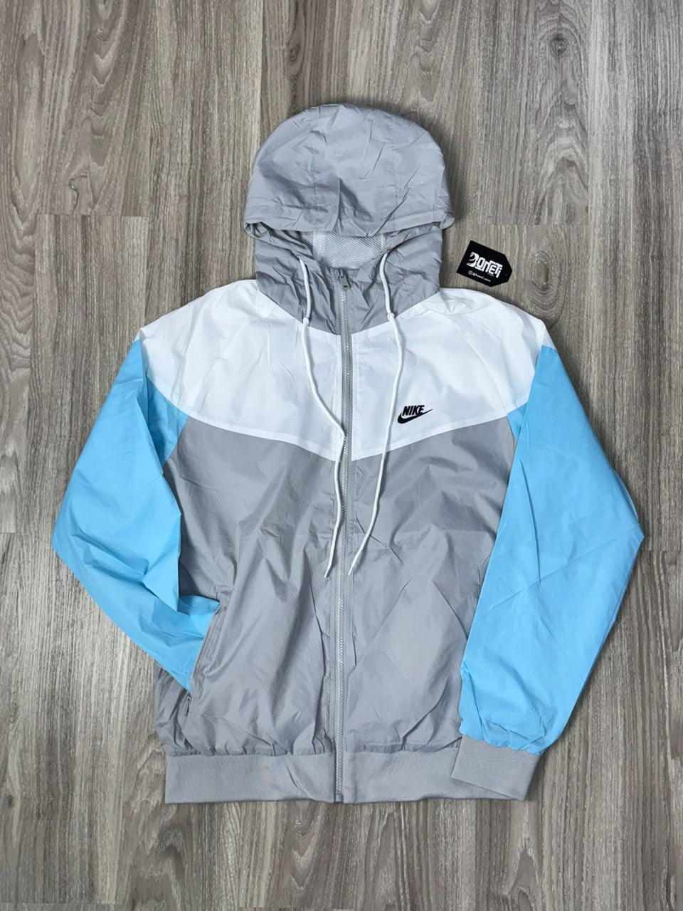 CORTA VENTO NK WINDRUNNER - AZUL E CINZA