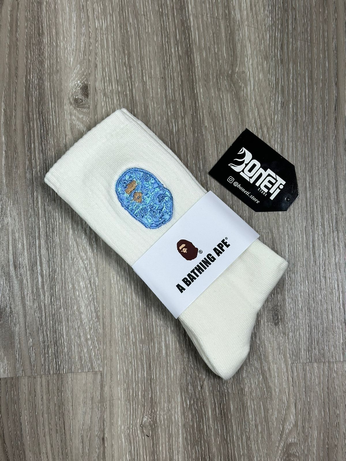 MEIA CANO ALTO BAPE HEAD - OFFWHITE