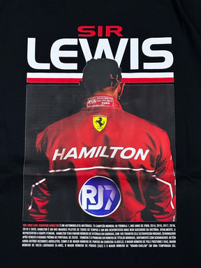 CAMISETA OVERSIZED RJ7 HAMILTON - PRETO