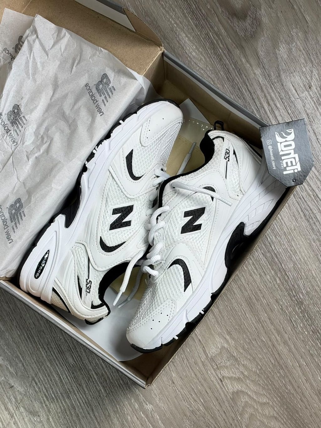 TÊNIS NB 530 - WHITE BLACK