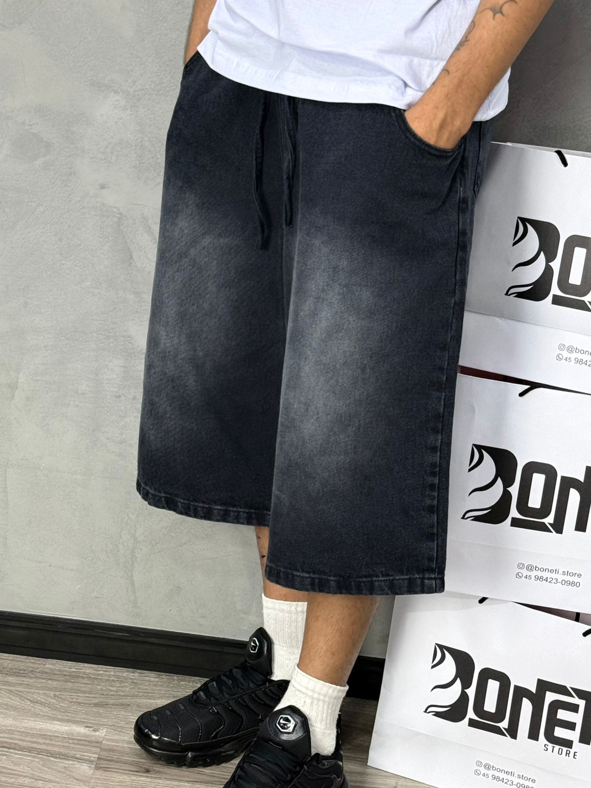 BERMUDA JORTS MJ JEANS ESCURO – Boneti Store | Oficial