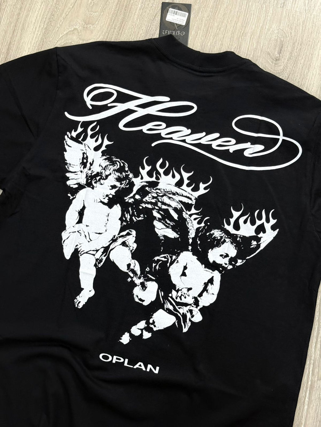 CAMISETA OVERSIZED OPLAN HEAVEN - PRETA