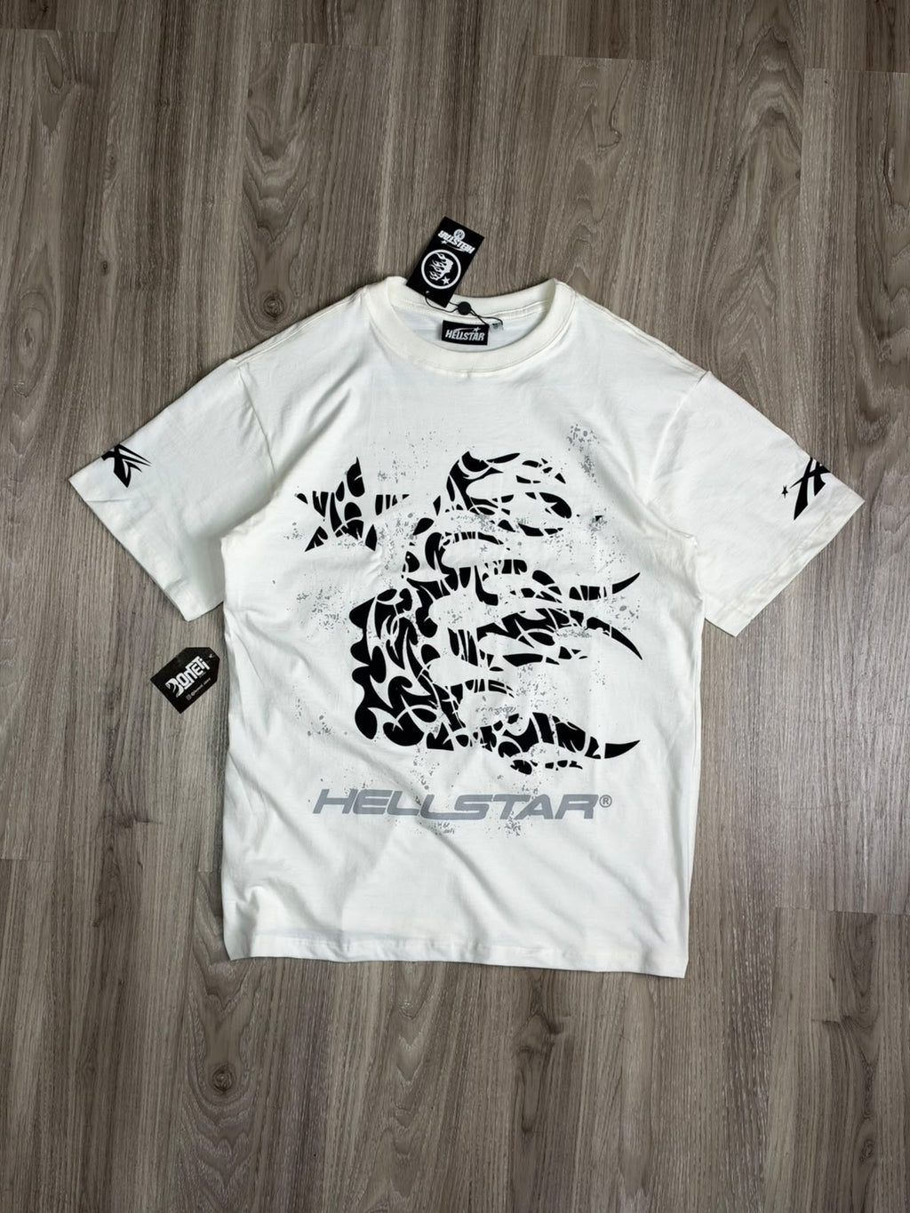 CAMISETA HELLSTAR THORN GLITTER - OFFWHITE