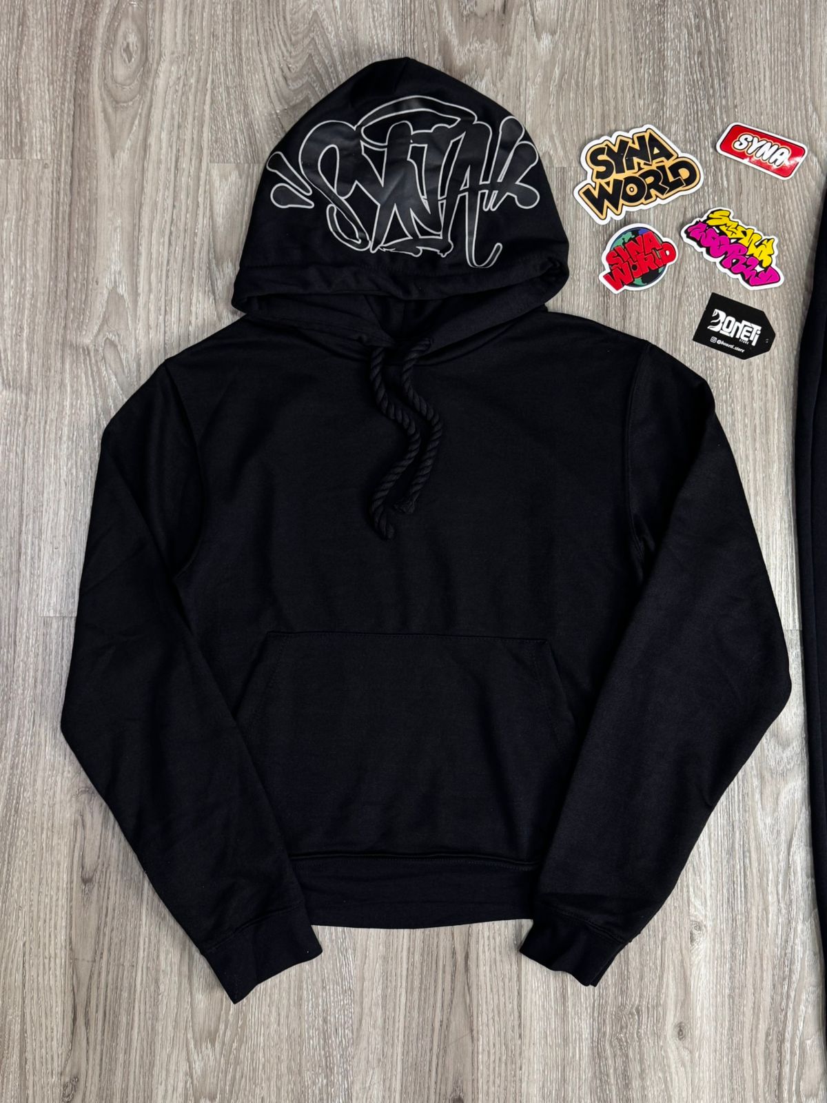 CONJUNTO SYNA WORLD WINTER MOLETOM - BLACK GREY
