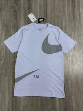 CAMISETA NK BIG SWOOSH CINZA TM - BRANCA