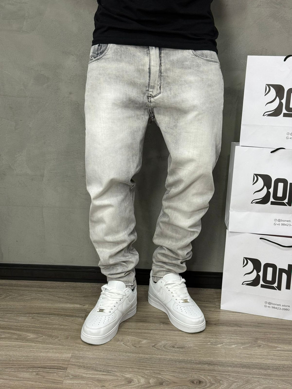 CALÇA JEANS SKINNY CINZA JAY JONES - 8649