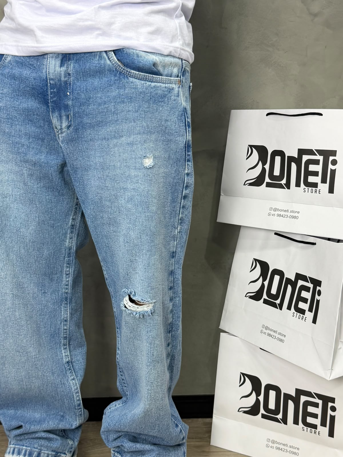CALÇA JEANS RETA CLARA PRESENCE - 7570