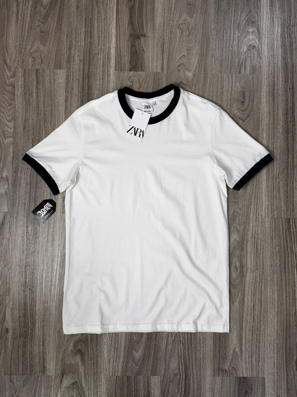 CAMISETA SLIM GOLA ZARA - OFFWHITE