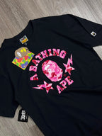 CAMISETA BAPE CAMO STA COLLEGE PINK - PRETA