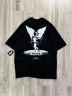 CAMISETA OVERSIZED OPLAN ANGEL OF LOVE - PRETA