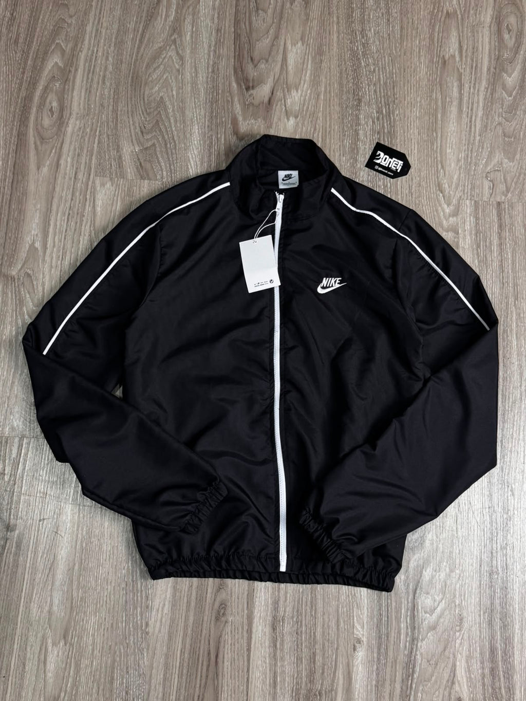 CONJUNTO TACTEL NK TRACKSUIT CLUB - PRETO