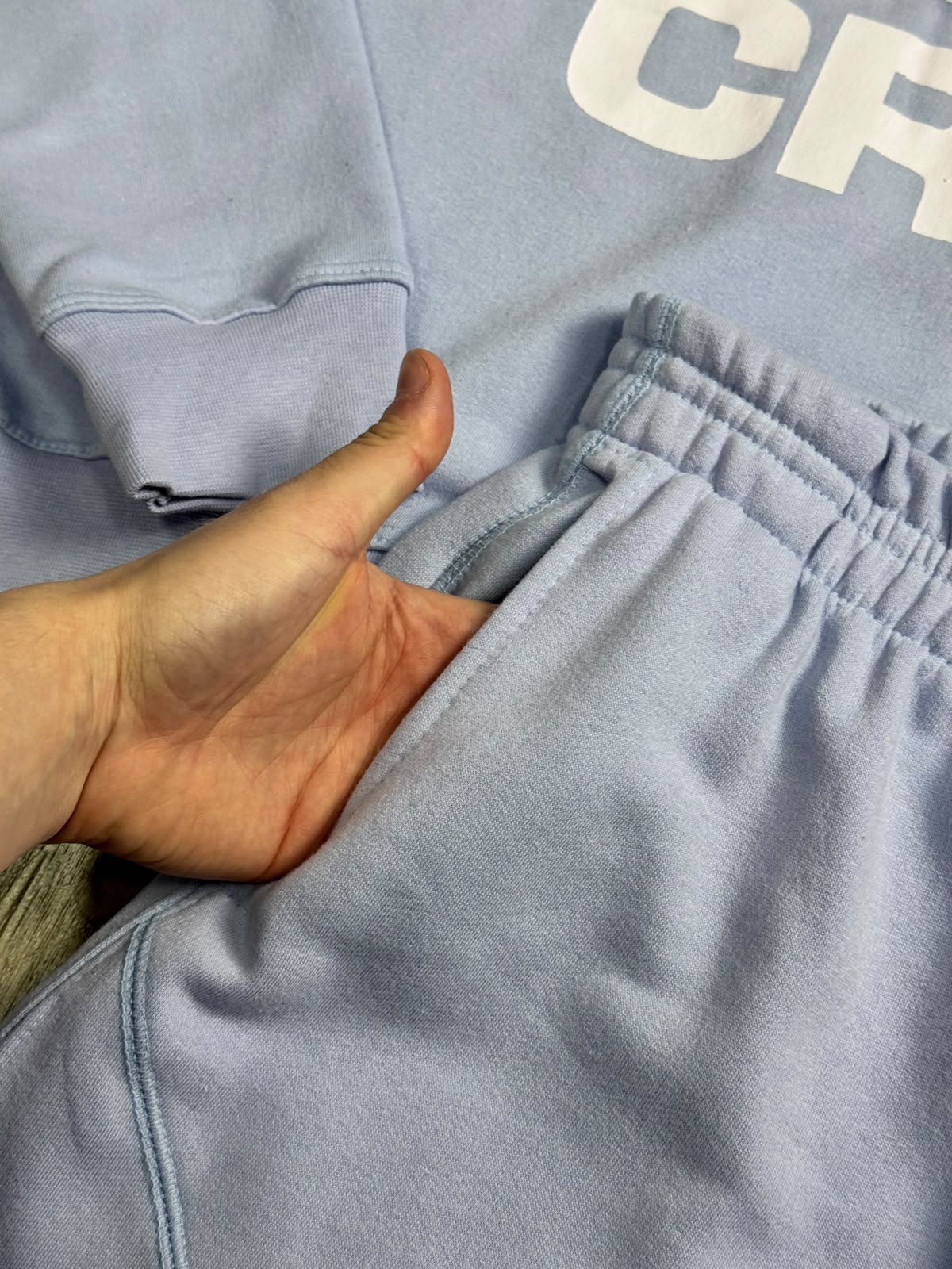 CONJUNTO CORTEIZ MOLETOM PROPERTY - BABY BLUE