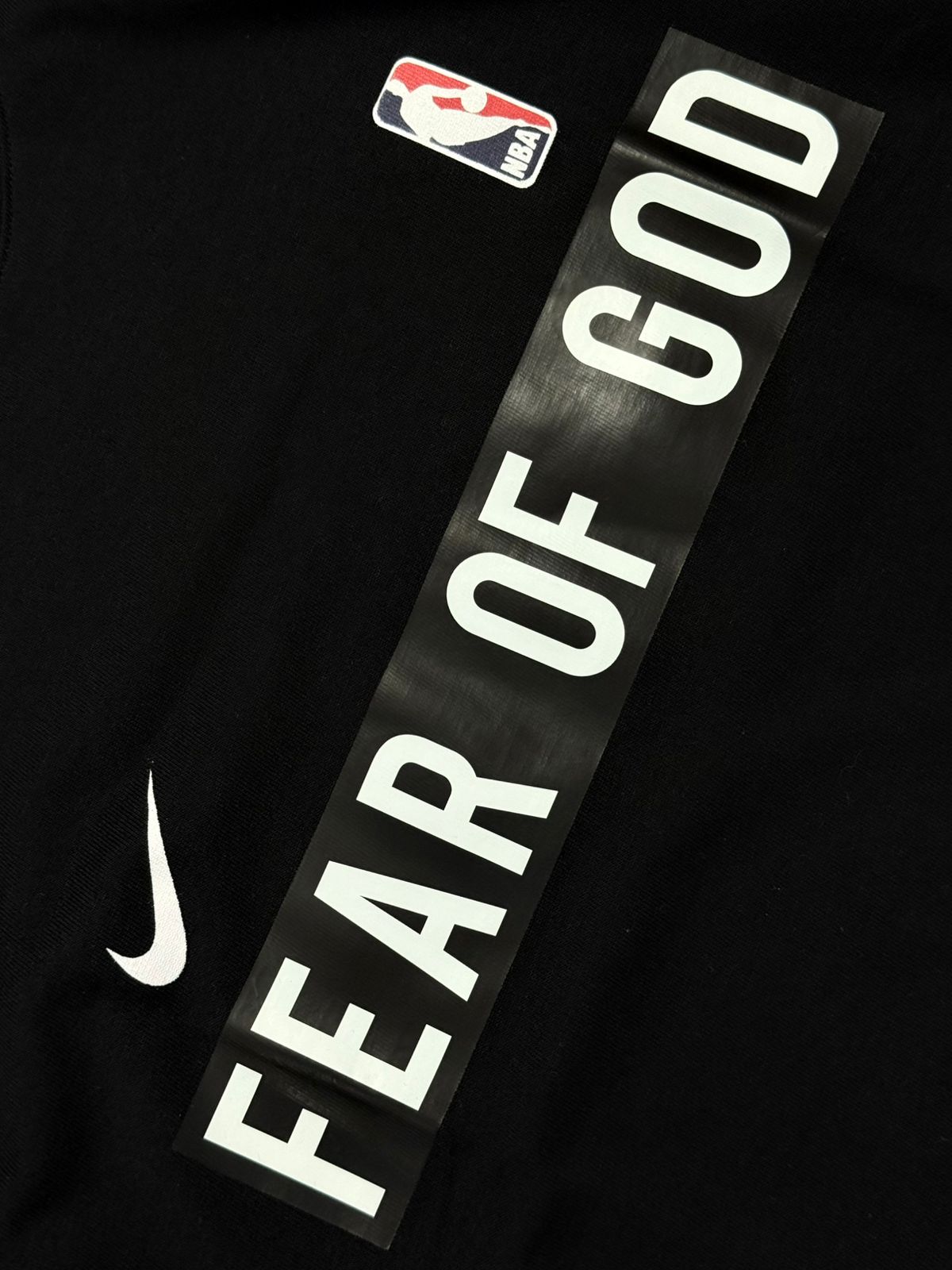 CAMISETA OVERSIZED NK NEW NBA FEAR OF GOD - PRETA