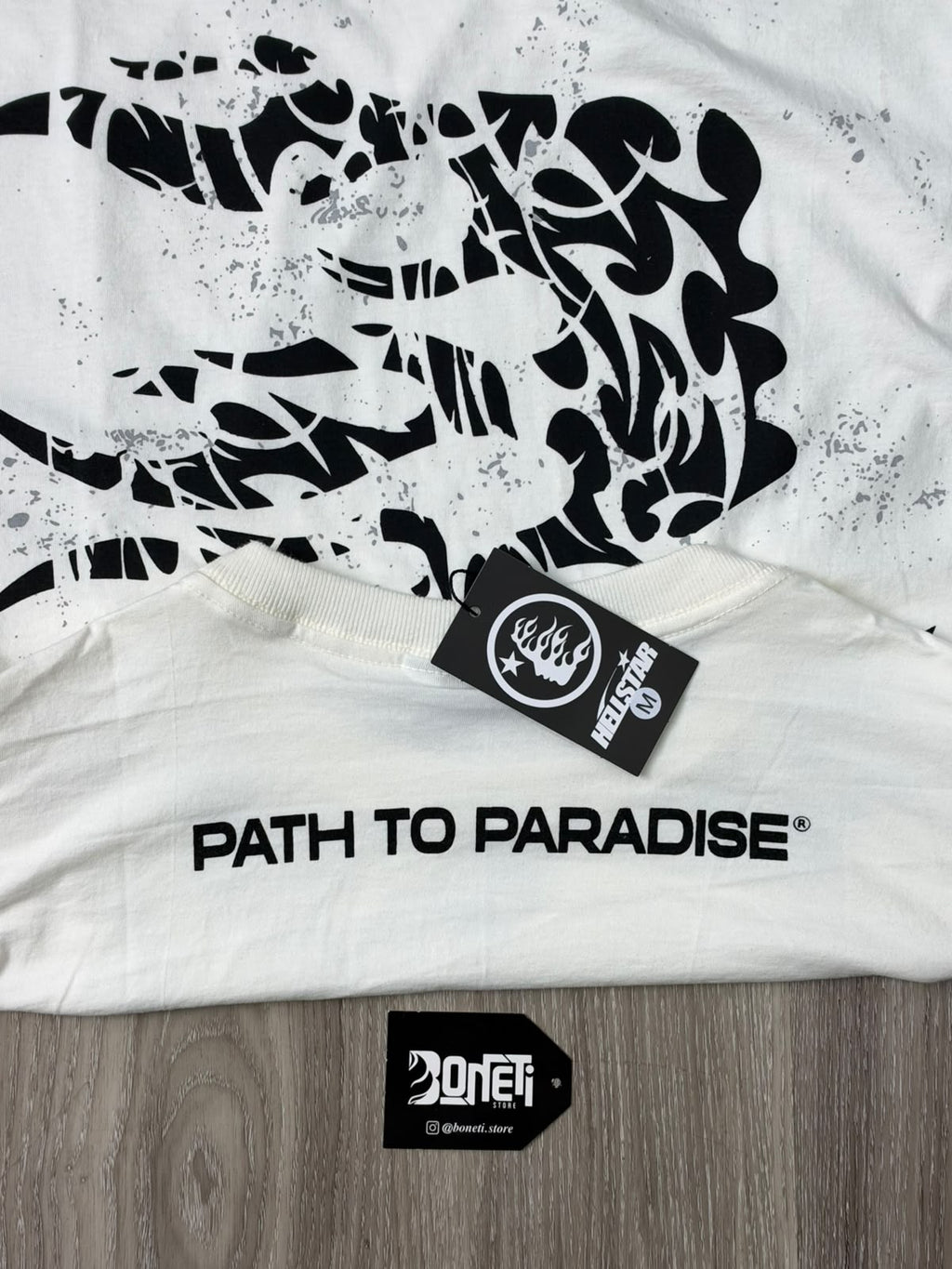 CAMISETA HELLSTAR THORN GLITTER - OFFWHITE
