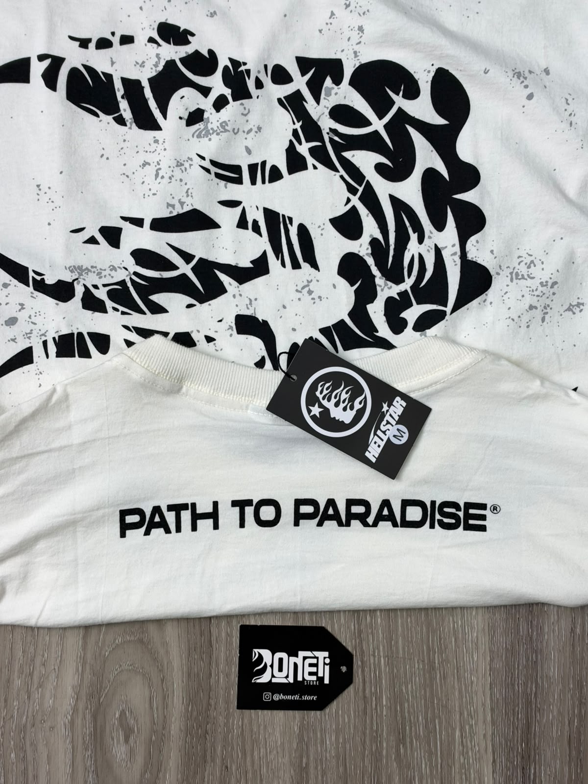 CAMISETA HELLSTAR THORN GLITTER - OFFWHITE