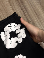 SHORTS MOLETOM DENIM TEARS - PRETO