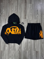CONJUNTO SYNA WORLD MOLETOM - BLACK ORANGE