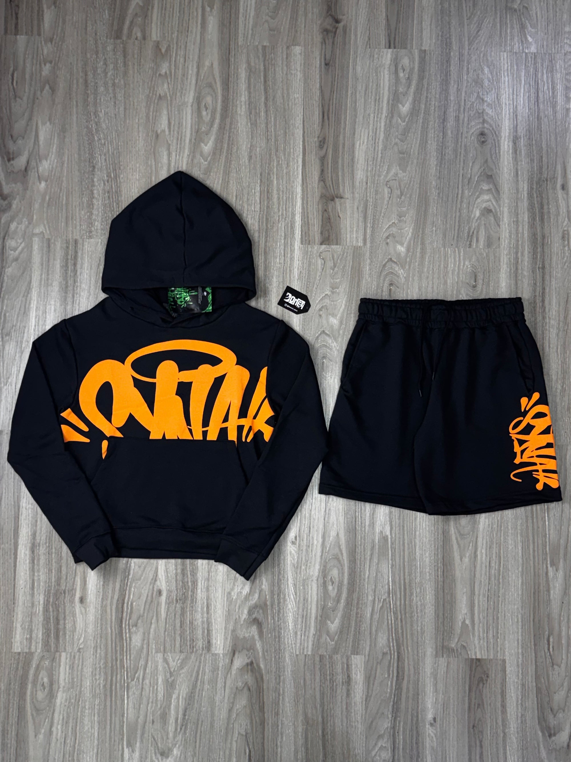 CONJUNTO SYNA WORLD MOLETOM - BLACK ORANGE