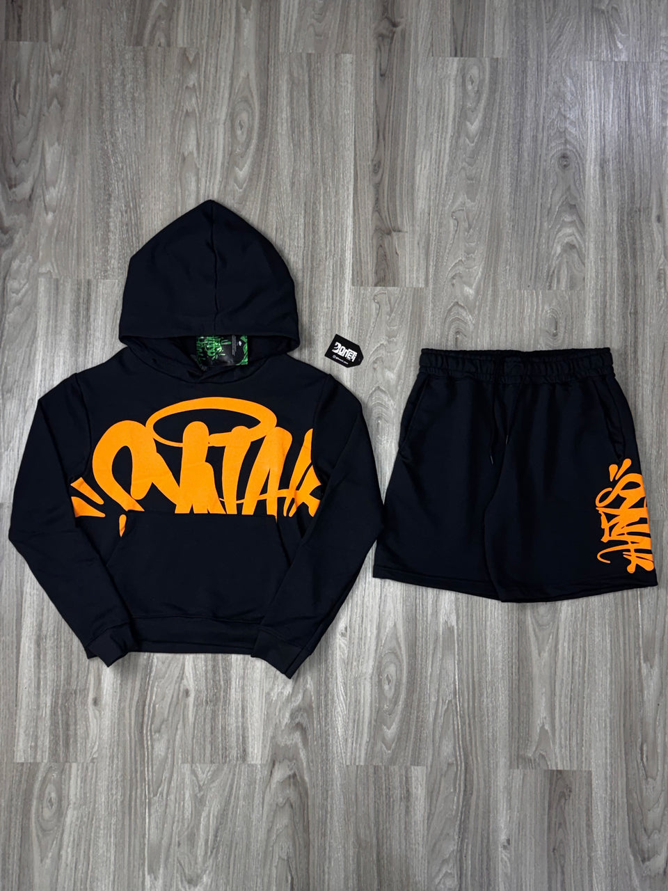 CONJUNTO SYNA WORLD MOLETOM - BLACK ORANGE
