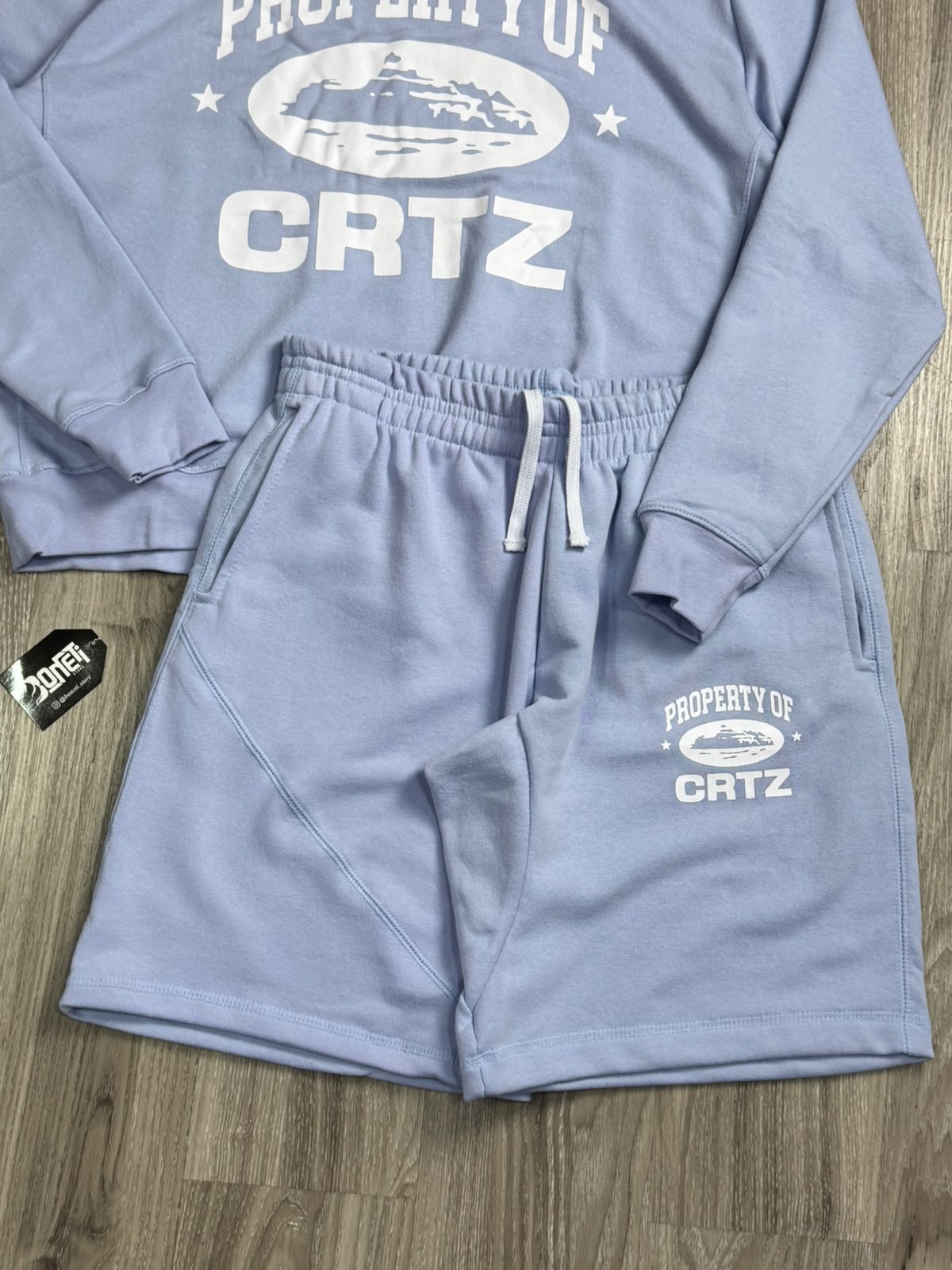 CONJUNTO CORTEIZ MOLETOM PROPERTY - BABY BLUE