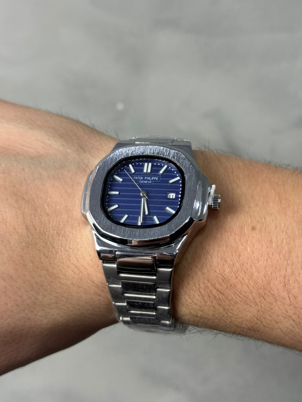 RELÓGIO PATEK NAUTILUS - PRATA BLUE
