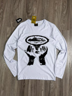 CAMISETA LONG SLEEVE CORTEIZ HANDPRINT- BRANCA
