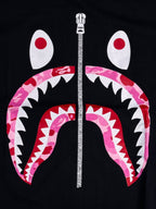 CAMISETA BAPE CAMO SHARK PINK - PRETA