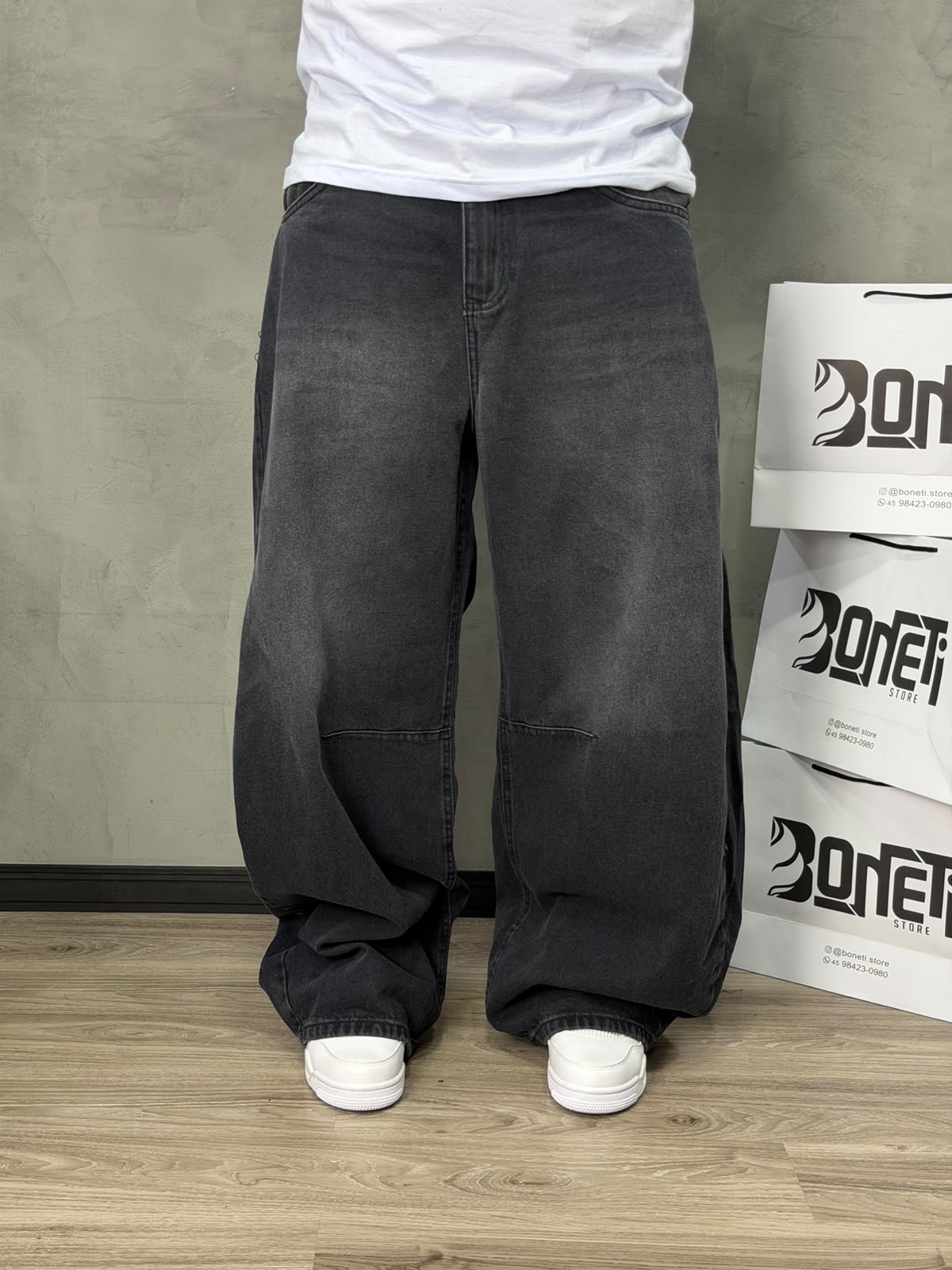 CALÇA JEANS BARREL ESCURA CITY DENIM - 6613