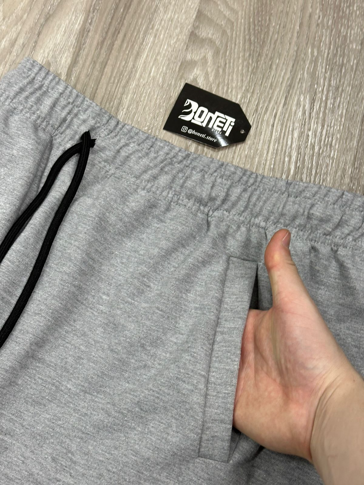 SHORTS MOLETOM NK ICON - CINZA