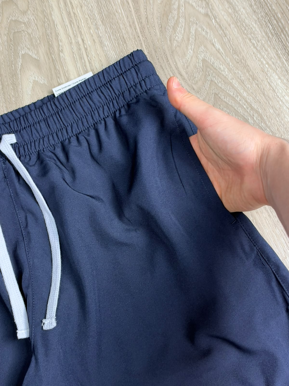 SHORTS TACTEL NK CLUB BORDADO - AZUL MARINHO