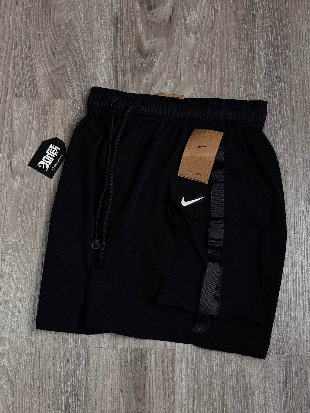 SHORTS TACTEL CARGO NK ESSENTIAL - PRETO