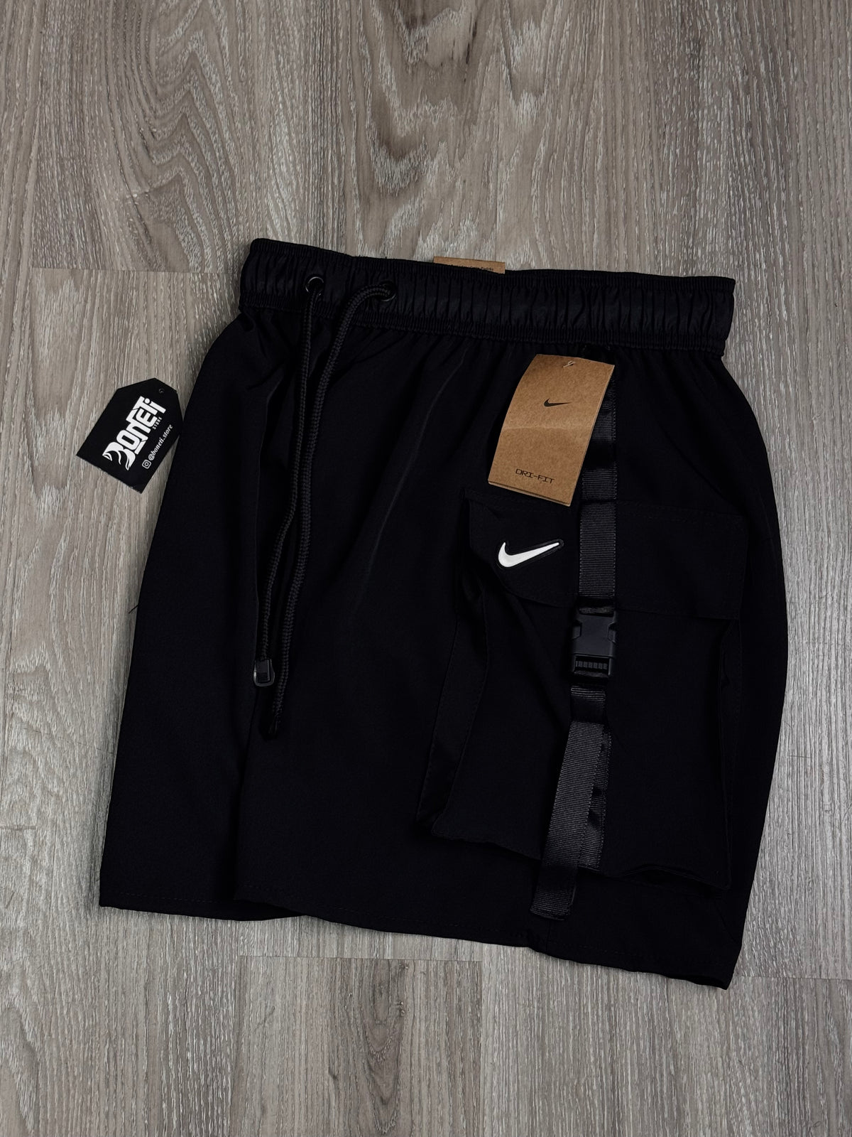 SHORTS TACTEL CARGO NK ESSENTIAL - PRETO