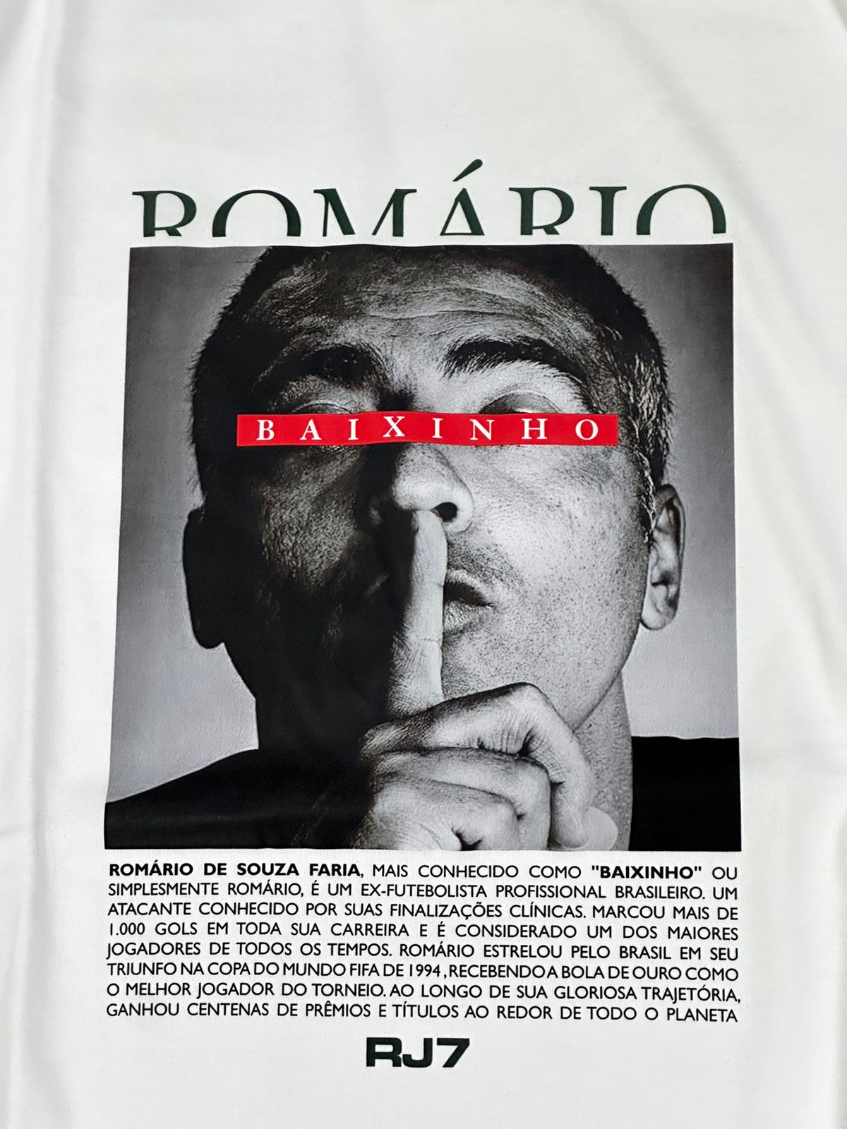 CAMISETA OVERSIZED RJ7 ROMÁRIO - OFFWHITE