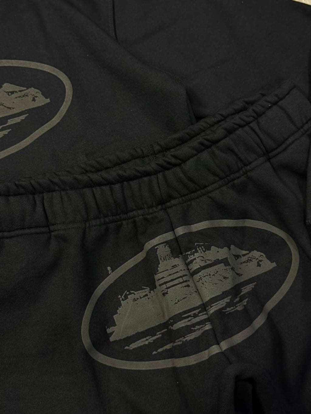 CONJUNTO CORTEIZ MOLETOM ISLAND - BLACK GREY