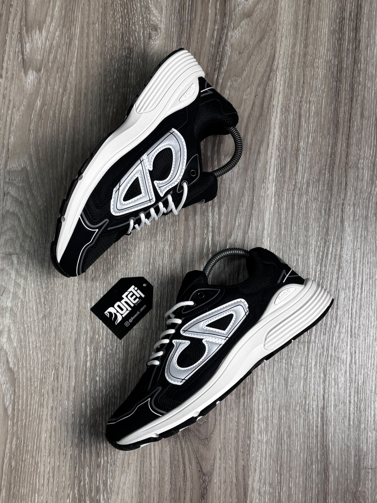 TÊNIS DIOR B30 COUTDOWN - BLACK WHITE