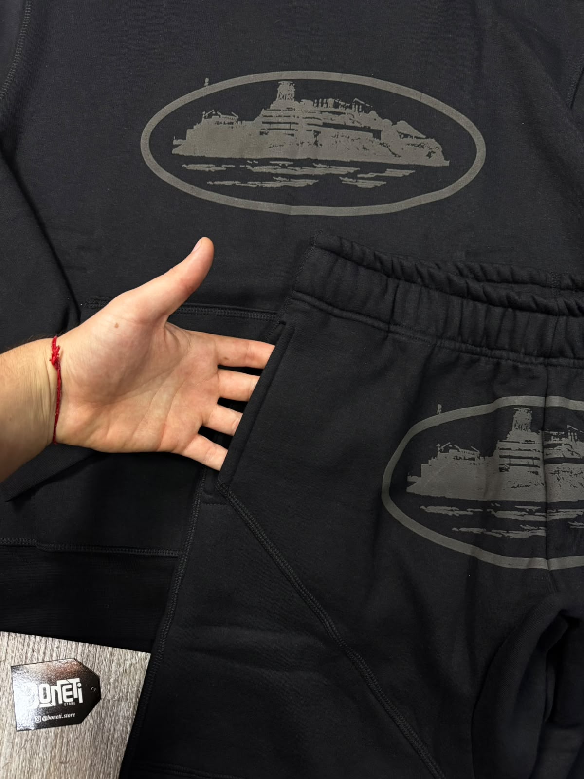 CONJUNTO CORTEIZ MOLETOM ISLAND - BLACK GREY