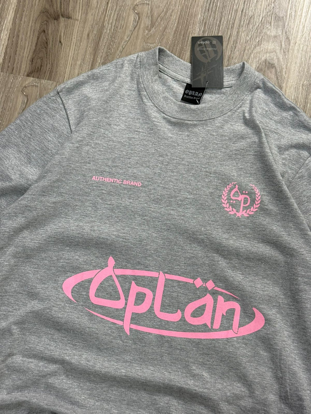CAMISETA OVERSIZED OPLAN ARABIC - CINZA