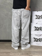 CALÇA JEANS RETA CINZA BS